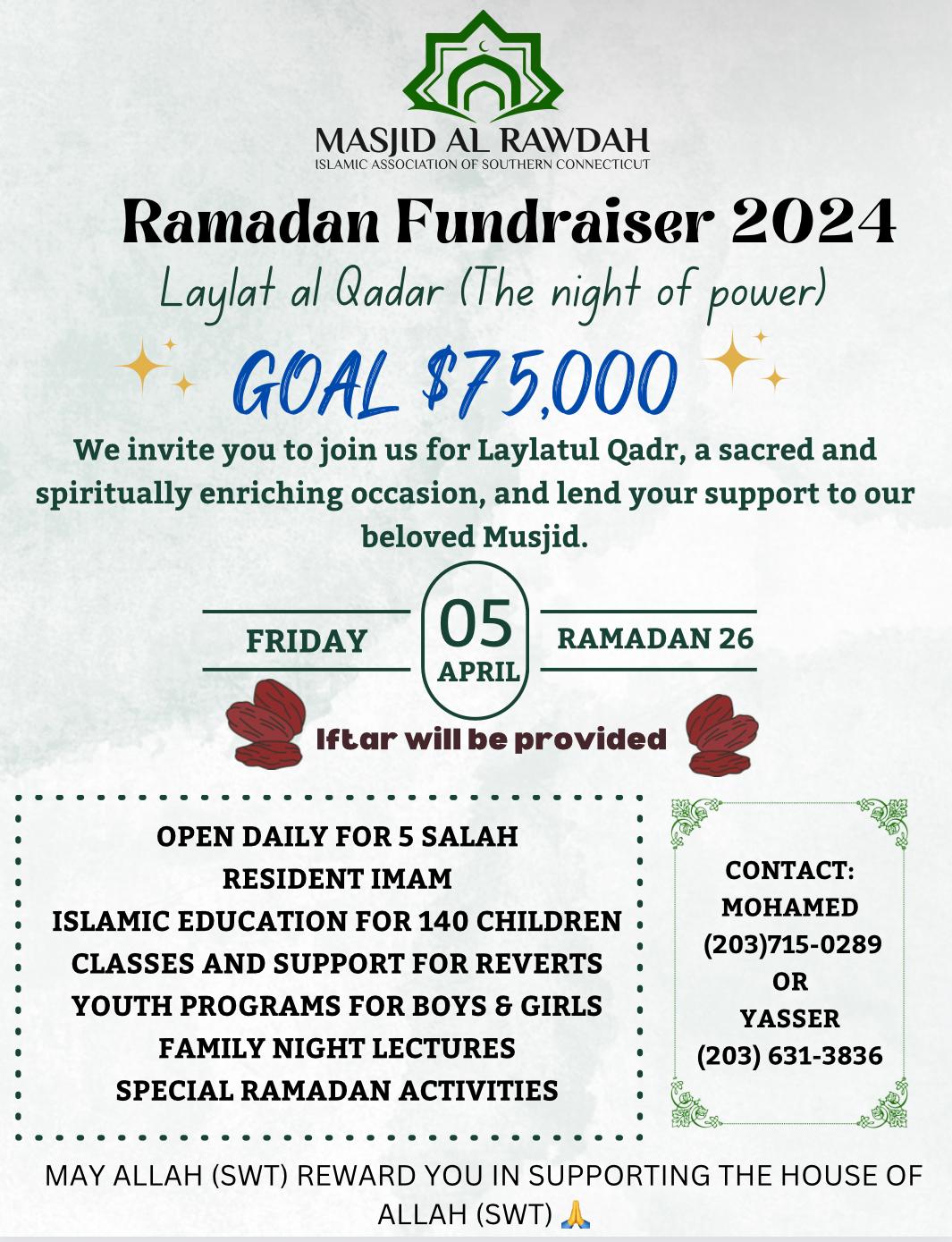 Rawdatal Quran Fundraiser - Ramadan, 2024.
